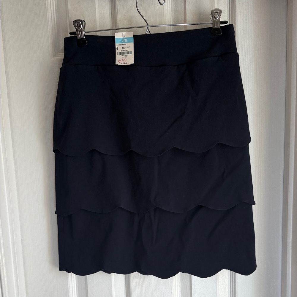 Elegant navy blue Tiered Skirt